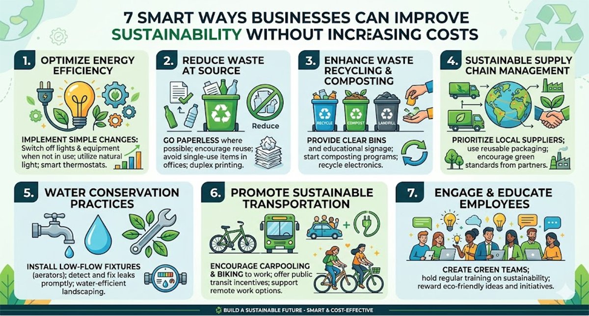 7 Smart Ways Businesses Can Improve Sustainability Without Increasing Costs